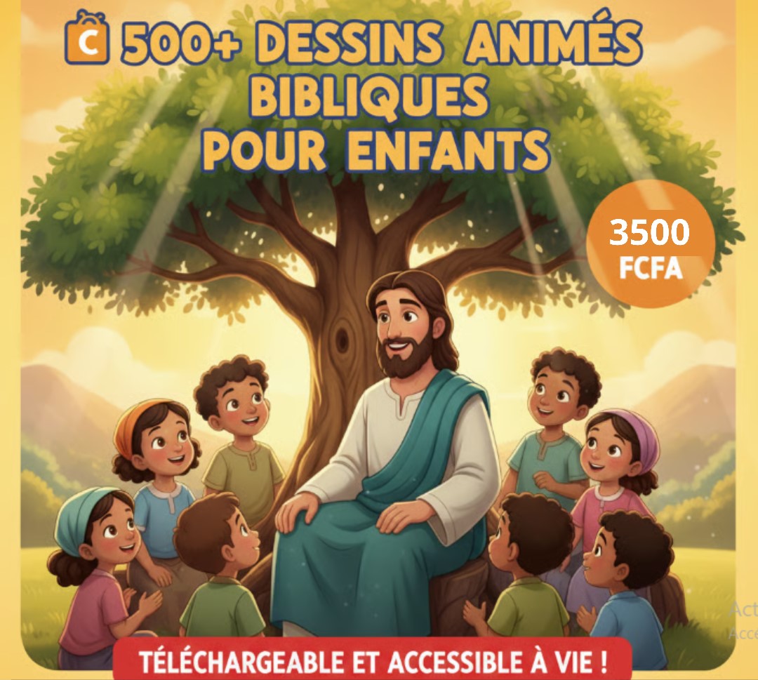 +500 dessins animés bibliques pour enfants et familles chrétiens